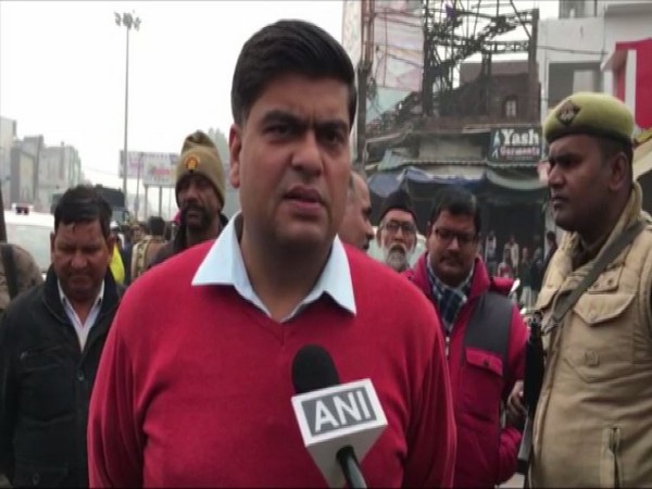 Meerut DM Anil Dhanga speaking to ANI in the city on Saturday. Photo/ANI