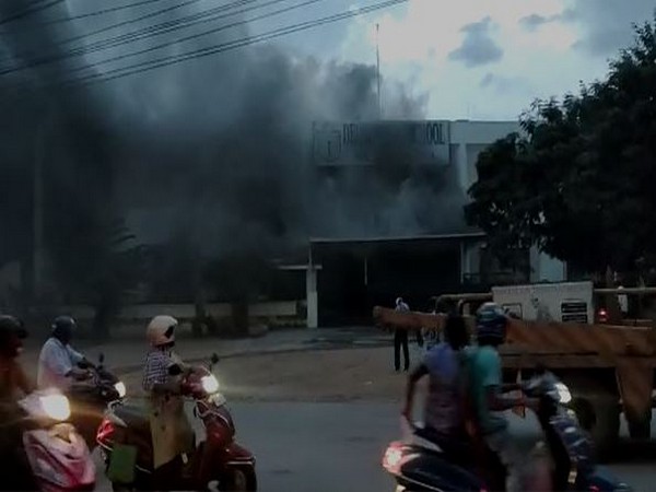 Minor fire broke out at  Delhi Public School in Secunderabad. [Photo/ANI]