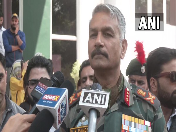 Lt General DP Pandey, GOC Chinar Corps (File Photo/ANI) 