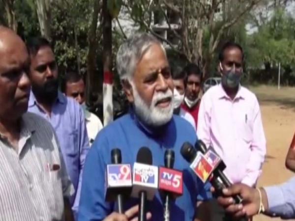 Karnataka State Primary and High School Education Minister BC Nagesh speaking to media persons.