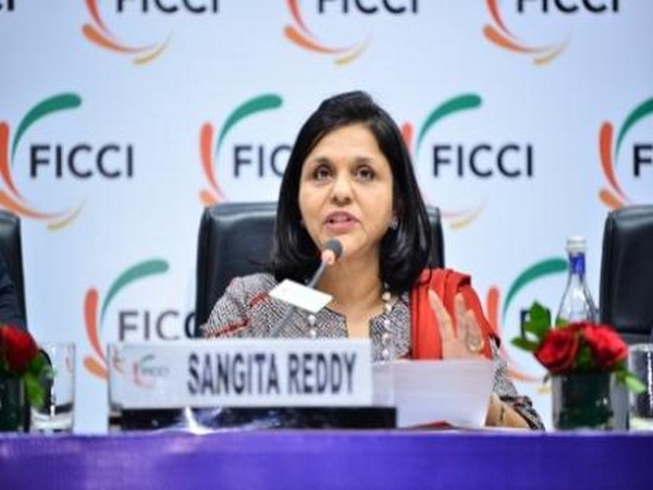Dr Sangita Reddy, President, FICCI addressing Budget Viewing Session at FICCI, Federation House, New Delhi.