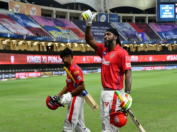 KXIP's Mayank Agarwal and Chris Gayle. (Photo/ iplt20.com) 