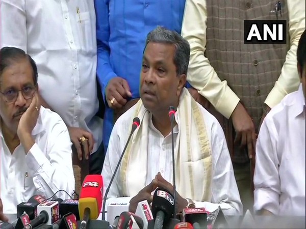 Former Karnataka Chief Minister Siddaramaiah talking to media persons after the CLP meeting in Bengaluru on Tuesday.
