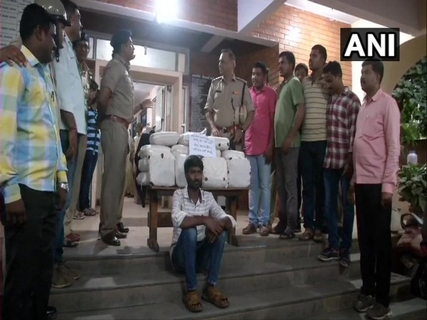 Police seized 52.5 kg ganja worth about ₹10 lakh from a person in Hubli [Photo/ANI]