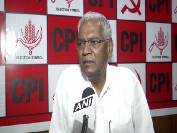 Communist Party of India General Secretary D Raja on Monday in New Delhi, Photo/ANI