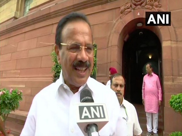 Union Minister DV Sadananda Gowda on Tuesday. Photo/ANI