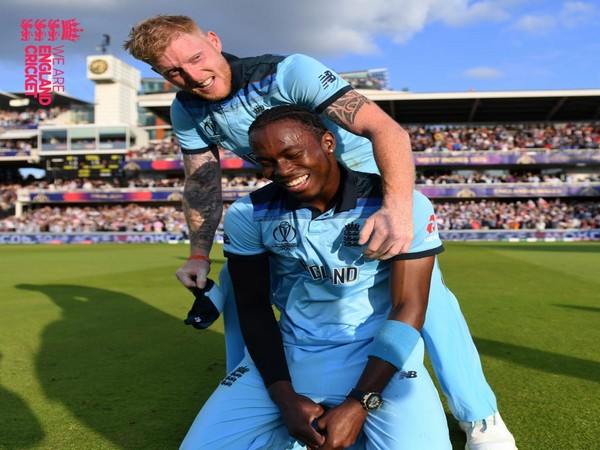 Jofra Archer with Ben Stokes (Photo/England Cricket Twitter)