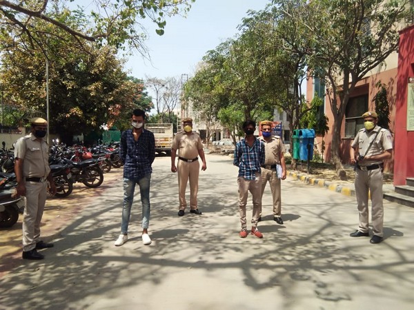 Visual of accused with police in New Delhi.