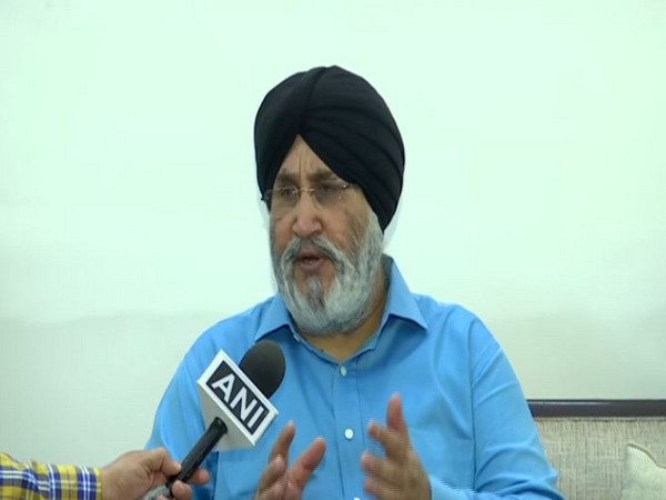 SAD spokesperson Daljit Singh Cheema speaking to ANI in Chandigarh on Sunday. Photo/ANI