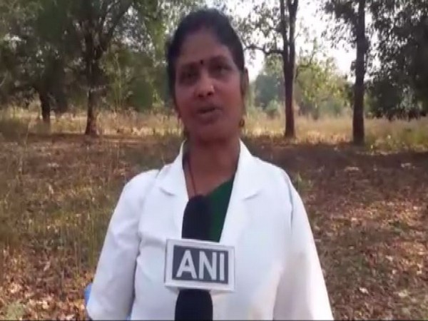 Ganga Shandilya talking to ANI in Dantewada on Sunday. Photo/ANI