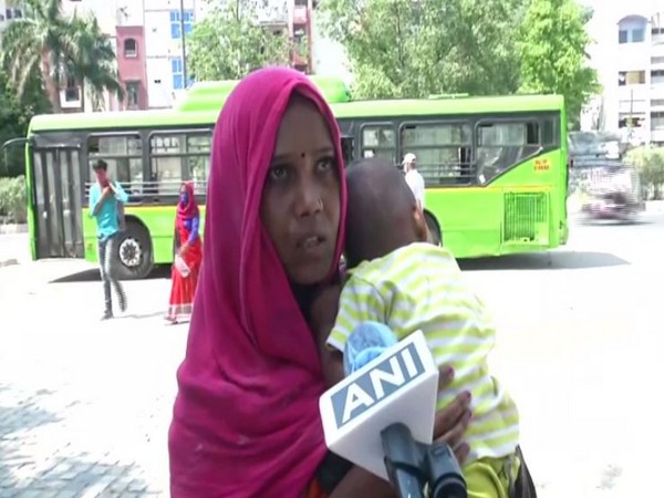 A migrant labourer speaking to ANI in New Delhi on Tuesday.         Photo/ANI