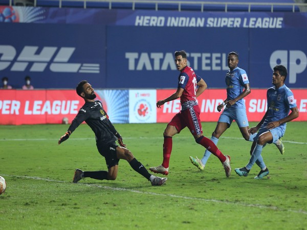 David Grande scored the second goal in the final minute of the full-time. (Photo/ ISL) 