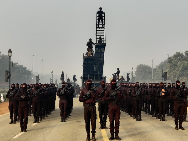 NSG commandos sweat for at least 5 hours to give a flawless march past on Republic day at Rajpath. (Photo/ANI)