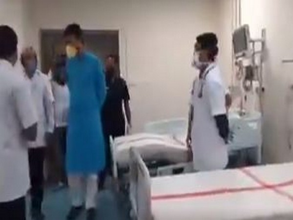  Chief Minister Biplab Kumar Deb (blue kurta) praised the fact that no positive case for the lethal virus has reported in Tripura. (Photo/ANI)