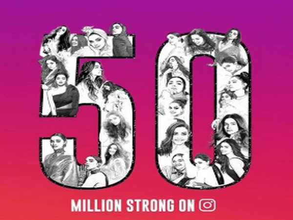 Fan art celebrating 50 million followers of Deepika Padukone on Instagram (Image Source: Deepika Padukone's Instagram)