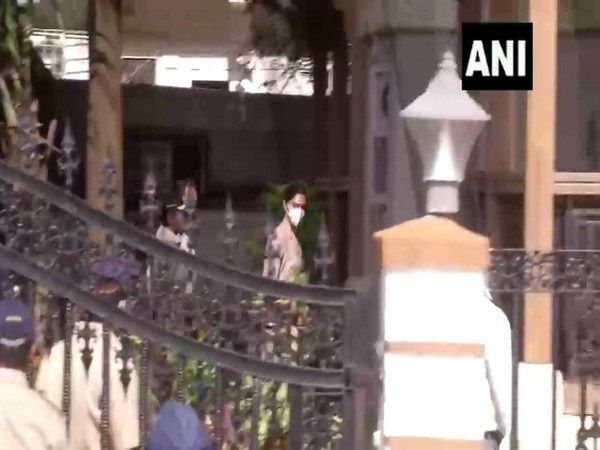 Actor Deepika Padukone arriving at NCB office in Mumbai on Saturday. Photo/ANI