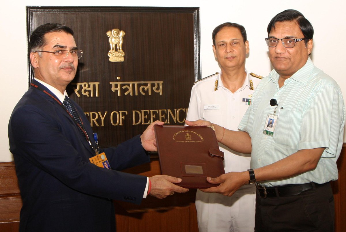 Defence Ministry signs a contract with Cochin Shipyard Limited to build eight anti-submarine shallow watercrafts for Indian Navy.