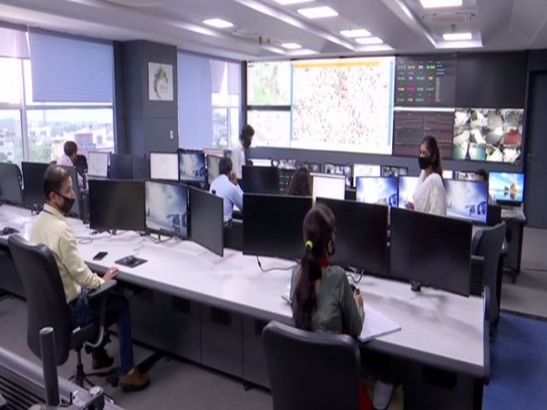 People being monitored in Integrated Command and Control Center in Dehradun on Saturday. Photo/ANI