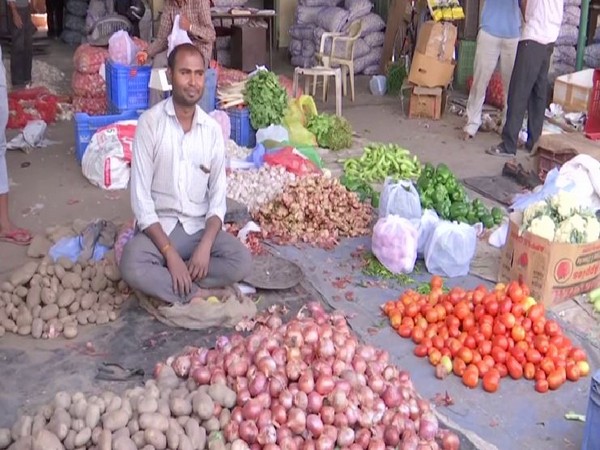 Visual from a vegetable market in Dehradun, Uttarakhand on Wednesday. Photo/ANI