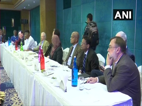 Delegation of 15 foreign envoys meeting civil society representatives and community leaders in Jammu on Friday.