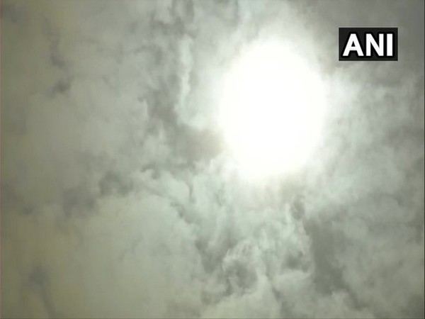 Visual of solar eclipse 2020 in New Delhi. [Photo/ANI]