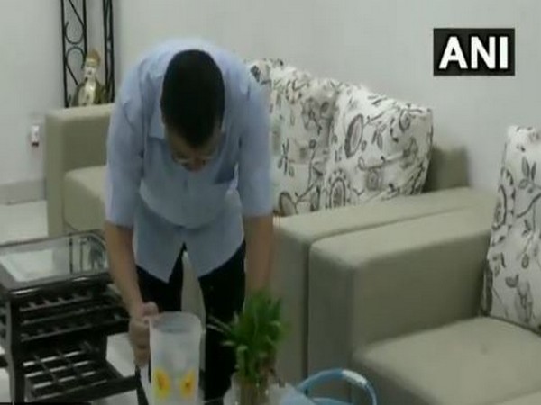 Delhi Chief Minister Arvind Kejriwal participates in the awareness campaign on dengue. (Photo/ANI)