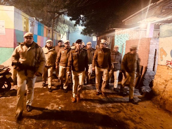 Delhi Police conducts foot patrolling
