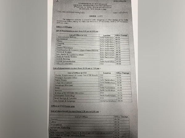 Delhi government order