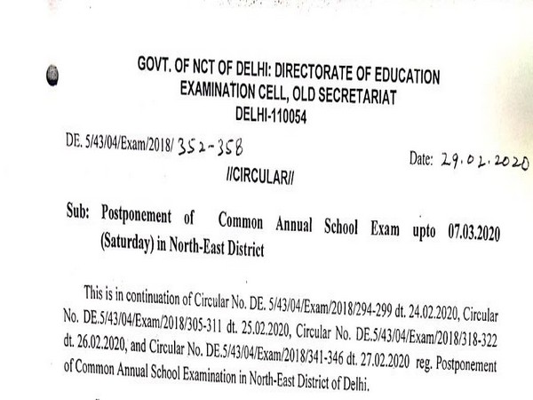 Screengrab of the circular issued by the Delhi government on Saturday. Photo/ANI