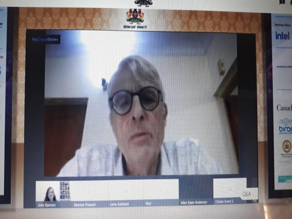 Jette Bjerrum, Consul General, Head of Trade and Innovation Centre Denmark, speaking during the session on Smart Cities and Urban Sustainability in Bengaluru Tech Summit on Friday. Photo/ANI