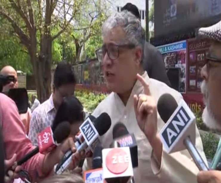 Trinamool Congress leader Derek O'Brien while speaking to media persons in New Delhi on Wednesday. Photo/ANI