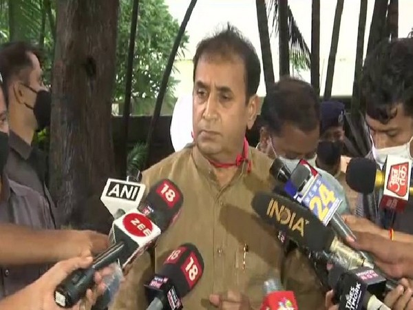 Maharashtra Home Minister Anil Deshmukh speaking to media persons in Mumbai on Saturday. [Photo/ANI]