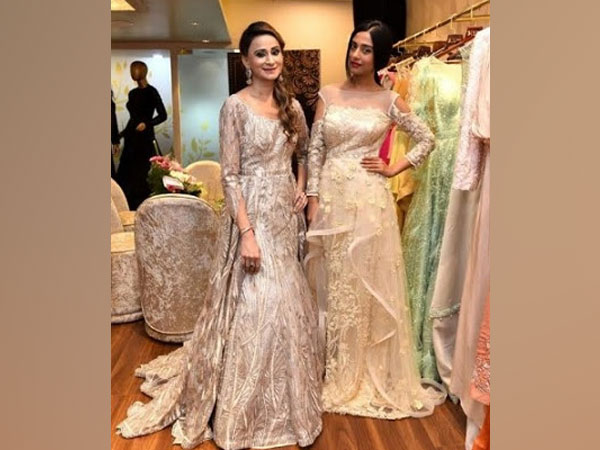 Designer of the day Sonali Jain, with Chief Guest, Amrita Rao