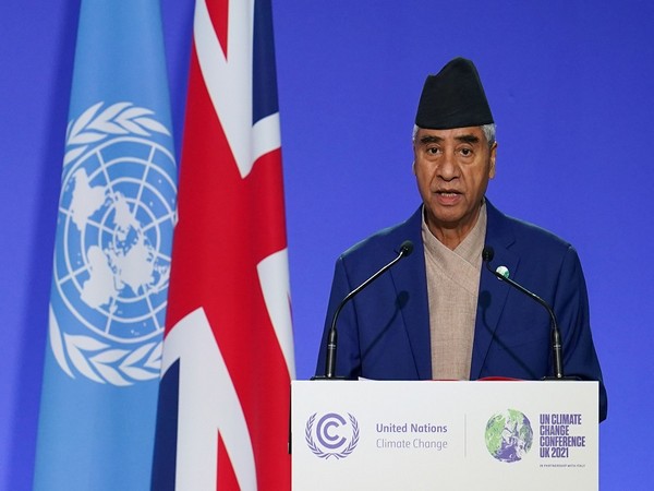 Nepal's Prime Minister Sher Bahadur Deuba at the COP26 climate summit held at Glasgow last year in the UK. (Photo Credit - Reuters)