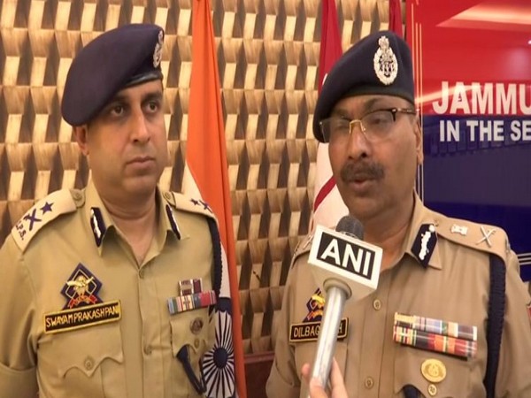 DGP Dilbagh Singh speaking to reporters in Srinagar on Sunday. Photo/ANI