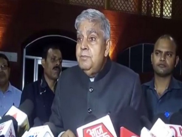 West Bengal Governor Jagdeep Dhankhar speaking to media in Burdwan, West Bengal on Friday. (Photo/ANI)