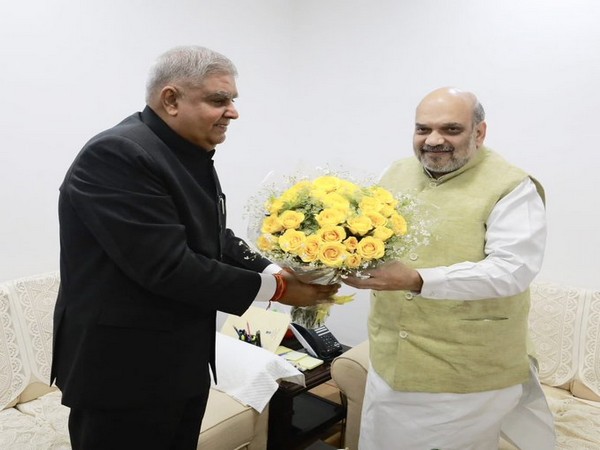 West Bengal Governor Jagdeep Dhankhar meets Union Home Minister Amit Shah (Picture Courtesy - Twitter)