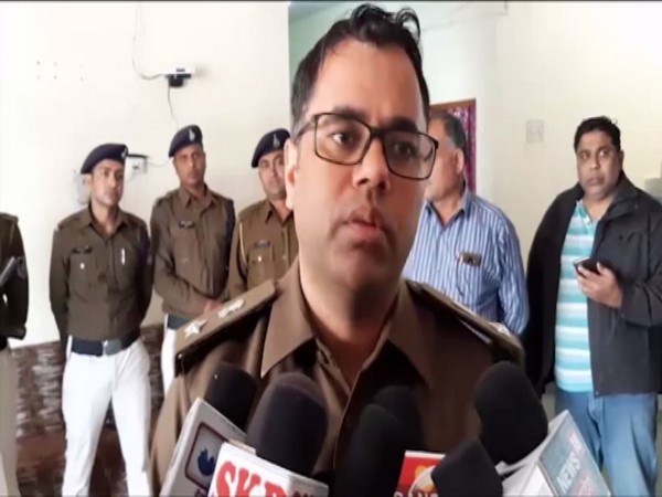 Dhar SP Aditya Pratap Singh speaking to reporters in Dhar on Monday. Photo/ANI