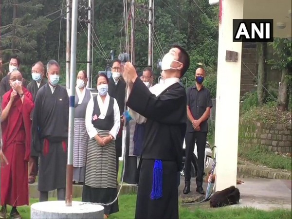 Members of Central Tibetan Administration hoisted the national flag on the occasion of 74th Independence Day in Himachal Pradesh's Dharamshala on Saturday. Photo/ANI
