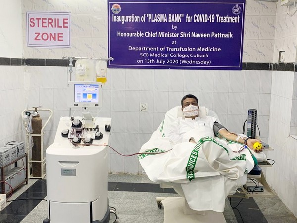 Union Minister Dharmendra Pradhan donated blood plasma in Cuttack today. (Photo/ANI)