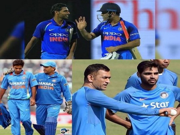 MS Dhoni with Bhuvneshwar Kumar (Photo/ Bhuvneshwar Kumar Instagram)