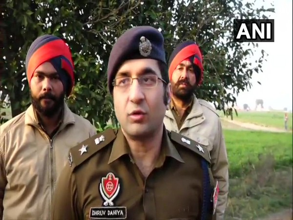 SSP Dhruv Dahiya talking to reporters in Punjab on Saturday. Photo/ANI