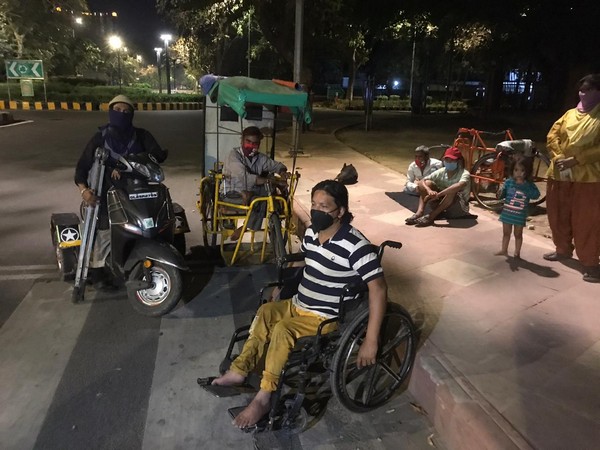 Due to lockdown, differently-abled persons face difficulties regarding daily needs. Photo/ANI