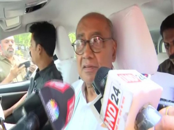 Congress leader Digvijay Singh speaking to reporters on Tuesday. Photo/ANI