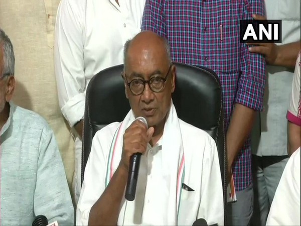 Senior Congress leader Digvijaya Singh who lost to BJP's Pragya Singh Thakur from Bhopal LS constituency addressing media on Friday.