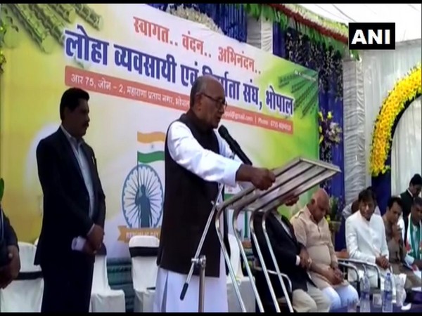 Congress leader Digvijaya Singh speaking at an event in Bhopal on Sunday. Photo/ANI