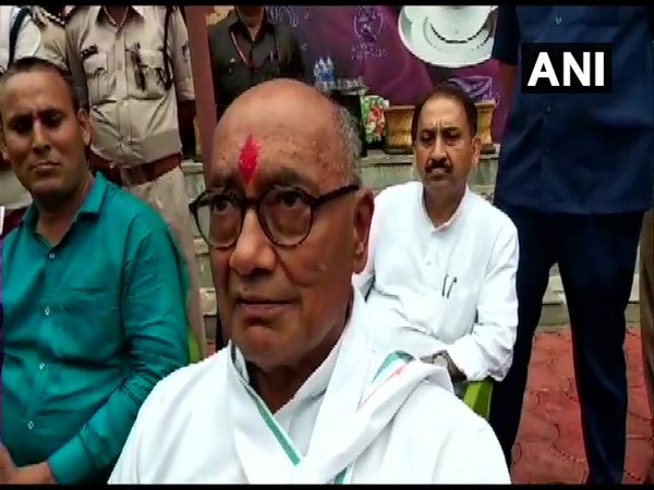 Congress leader Digvijaya Singh speaking in Sehore on Tuesday