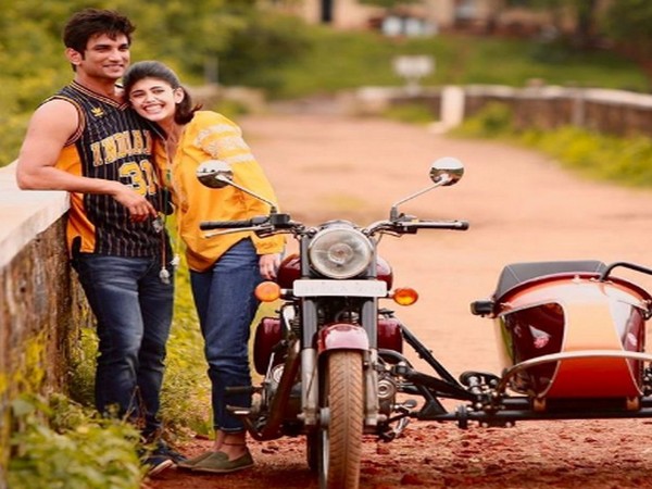 A still from upcoming film 'Dil Bechara' featuring late Bollywood actor Sushant Singh Rajput and actor Sanjana Sanghi (Image Source: Instagram)