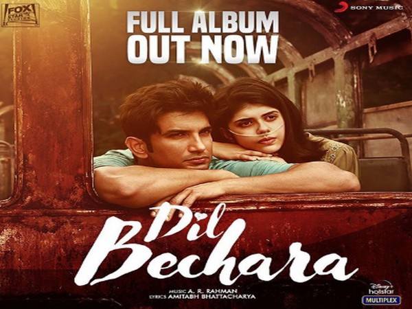Poster of the film 'Dil Bechara' featuring late Bollywood actor Sushant Singh Rajput and actor Sanjana Sanghi (Image Source: Instagram)