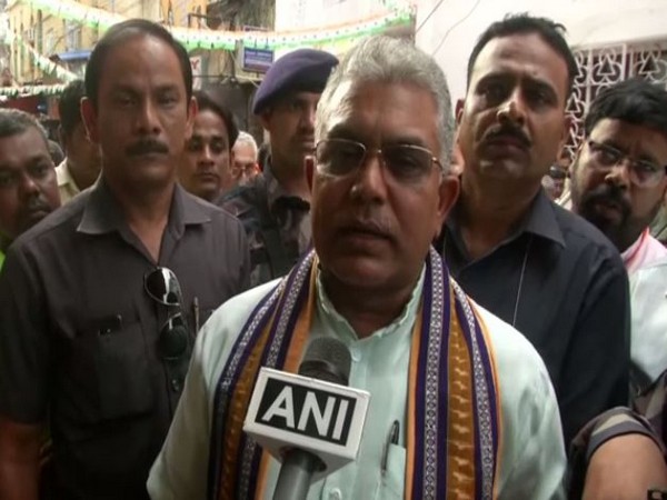BJP leader Dilip Ghosh in talking to ANI on Wednesday. Photo/ANI